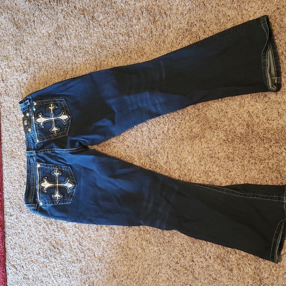 EUC Miss Me Jeans Size 34 Length 31 Mid Rise Easy Boot - Picture 4 of 4